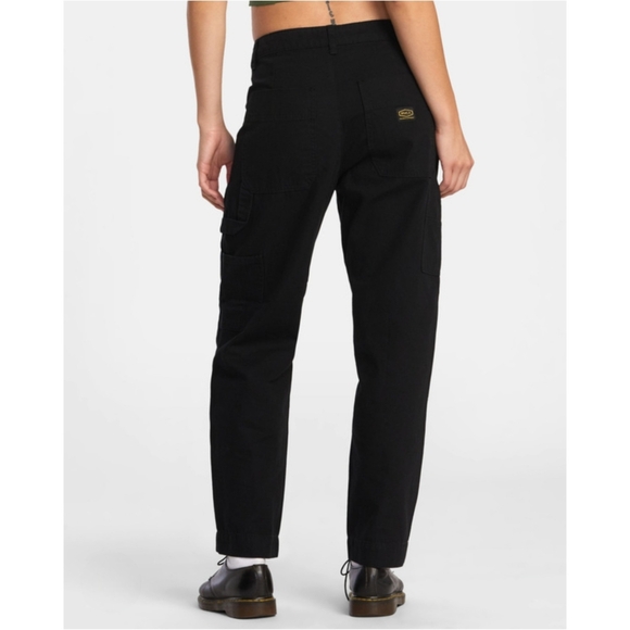 WOMEN'S RVCA BLACK RECESSION CARPENTER PANT SIZE 27 NWOT - Picture 6 of 13